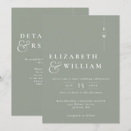 Convites Código QR de Casamento de Casamento de Monograma V