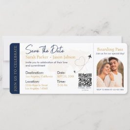 Convites Código QR de Casamento de Destino de Embarque