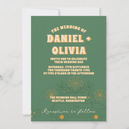 Convites Código Qr de Casamento Mínimo Verde Vosvos em