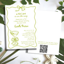 Código QR de Chá de Bebê do Martini Verde Capricho