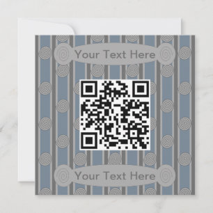 Convites Código QR de espiral divertida e Rico