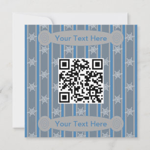 Convites Código QR de Floco de Neve Divertido e Rico