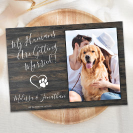 Convites Código QR de Foto de Casamento de Pet Rústico Tudo