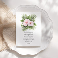 Código QR de Foto de Casamento Floral Tropical Cos