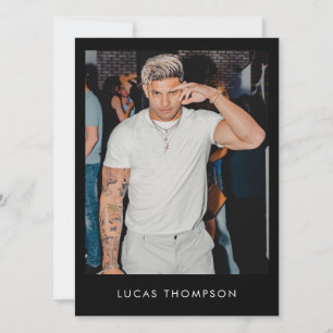 Convites Código QR de Foto do Ator de Influenciador Masculi