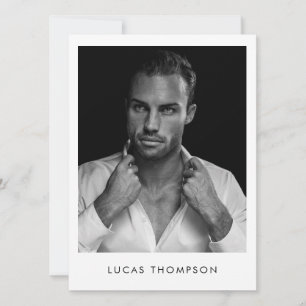 Convites Código QR de Foto do Ator de Modelagem Masculina C