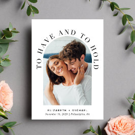 Convites Código QR de Foto em Arco Moderno Tudo em Um Casam