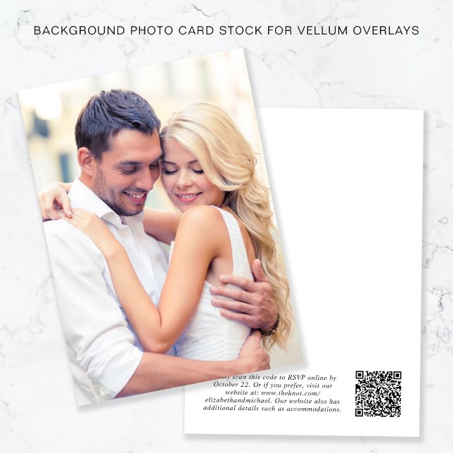 Convites Código QR de Foto Fundo Branco para Sobreposição d (Criador carregado)