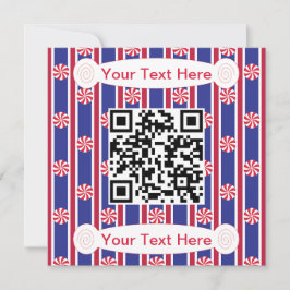 Convites Código QR de Peppermint Divertido e Elegante
