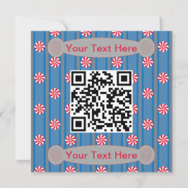 Convites Código QR de Peppermint Divertido e Elegante