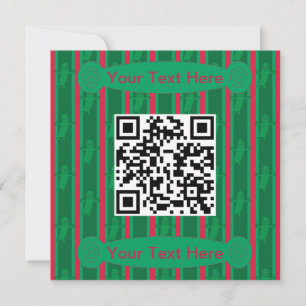 Convites Código QR de Picles de Natal Divertido e Rico