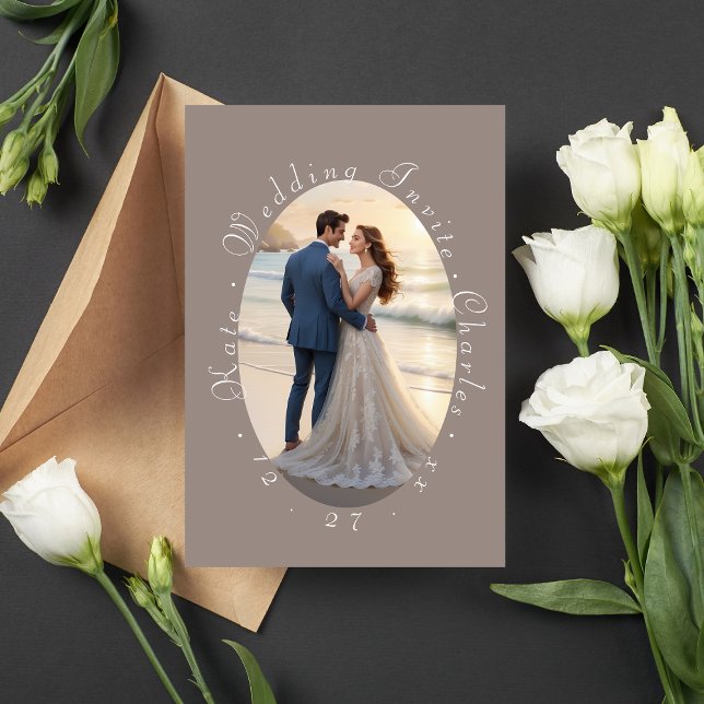 Convites Código QR de Quadro de Foto Elegante (Criador carregado)