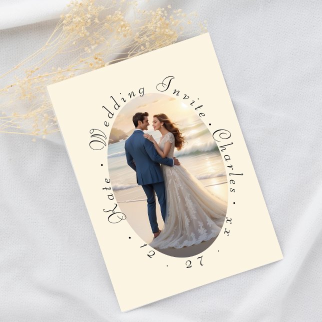 Convites Código QR de Quadro de Foto Elegante (Criador carregado)