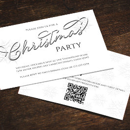 Convites Código QR de Script do Floco de Neve do Na moda de