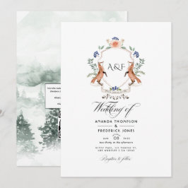 Convites Código QR do Brasão de Louro da Floresta RSVP Casa