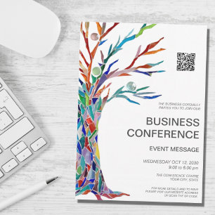 Convites Código QR do Evento de Conferência de Negócios