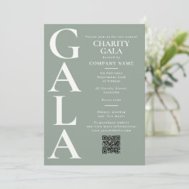 Convites Código QR do Evento de Gala de Captação de Recurso