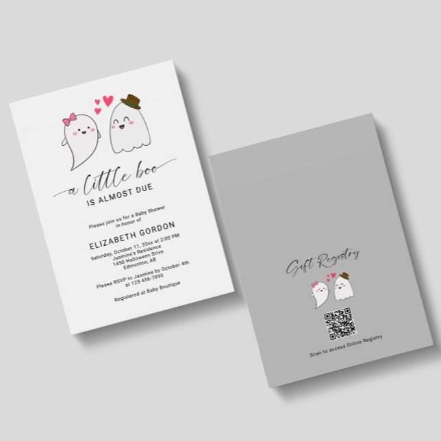 Convites Código QR do Fantasma do Fantasma do Pequeno Chá d (Criador carregado)