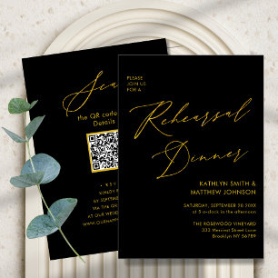 Convites Código QR do Janto de ensaio de Cinzas de Script D
