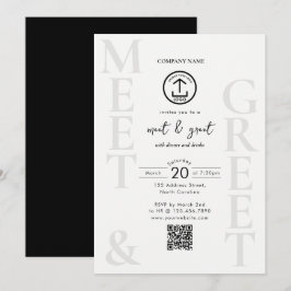 Convites Código QR do Logotipo do Evento de Jantar de Netwo