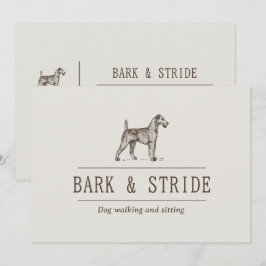 Convites Código QR do Negócio de Passeio de Cães Bark & Str