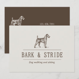 Convites Código QR do Negócio de Passeio de Cães Bark & Str