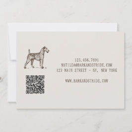 Convites Código QR do Negócio de Passeio de Cães Bark & Str