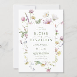 Convites Código QR do Pastel Selvagem de Pastel Molado Eleg