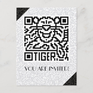 Convites Código QR do Tigre