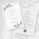 Convites Código QR Eucalyptus tudo em um casamento<br><div class="desc">Traga um toque da natureza para o seu dia especial com a nossa bela aquarela Eucalyptus Greenery Wedding Invitation.</div>