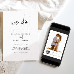 Convites Código QR Foto Moderna Imaginária Que Fazemos Casa