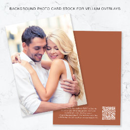Convites Código QR Fotográfico Terracotta Fundo Vellum Over