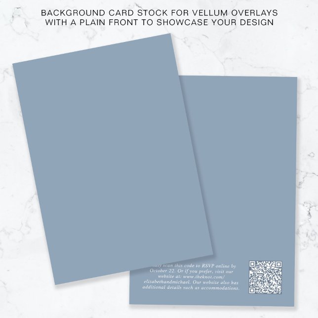 Convites Código QR Fundo Azul Empoeirado Para Sobreposição  (Criador carregado)