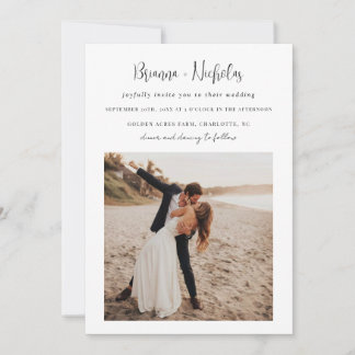 Convites Código QR minimalista - Todos em um casamento