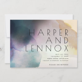 Convites Código QR Moderno de Omc Aquarela Salvar Data