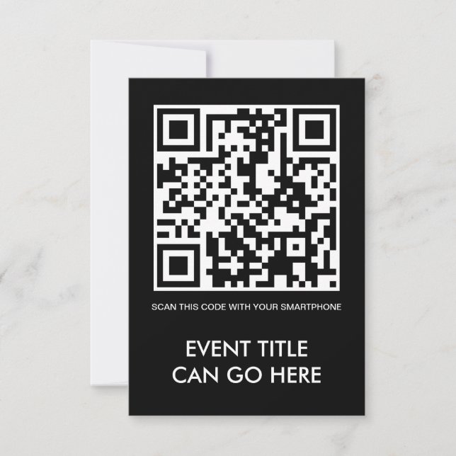 Convites código QR personalizável (Frente)