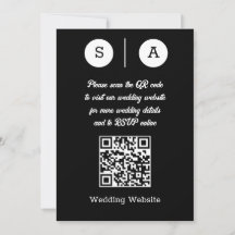 Código QR Preto e Branco, Simples e Elegante