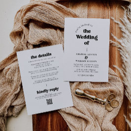 Convites Código QR Retroativo - Tudo Em Um Casamento