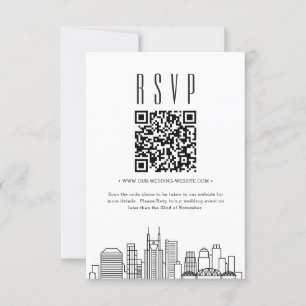 Convites Código QR RSVP do Casamento Nashville