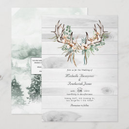 Convites Código QR Rústico RSVP Casamento Boêmio