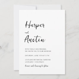 Convites Código QR Script Casamento