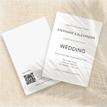 Código QR Simples Preto Branco Casamento