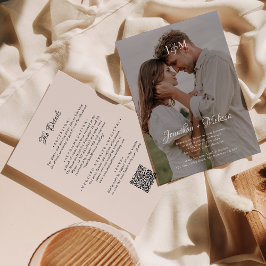 Convites Código QR - Todos em um Casamento de Sobreposição 