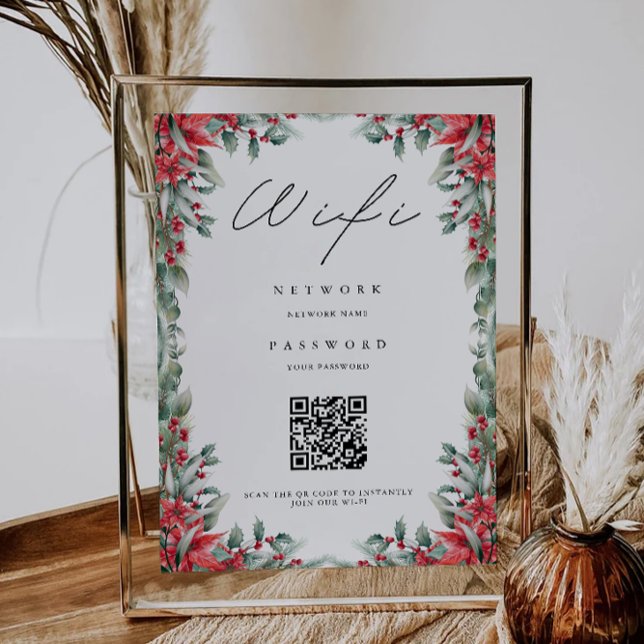 Convites Código Wifi Natal, Conexão Wifi de Código QR (Christmas Wifi Code, QR Code Wifi Connect Invitation)