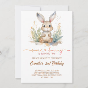 Convites Coelhinho adorável de aniversário