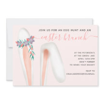 Coelhinho bonito orelha Páscoa rosa-brunch ovo hun