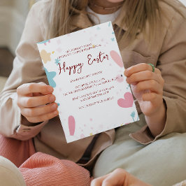 Convites Coelhinhos ouvem e felz pascoa floral