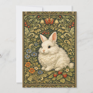 Convites Coelho branco art nouveau vintage 