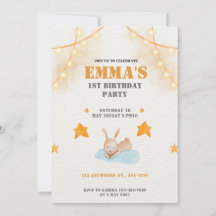 Coelho-coelho-de-aquarela primeira festa de aniver