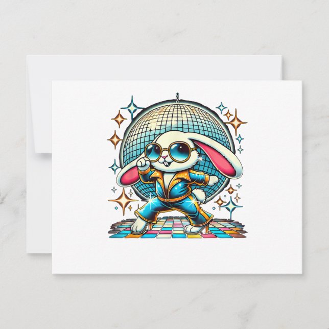 Convites Coelho Estético Disco (Frente)